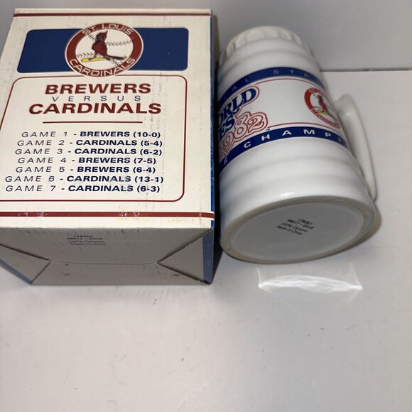 Budweiser Cardinals Beer‎ Stein 1982 World Series Champions Busch Stadium - Picture 7 of 9